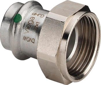 Viega Sanpress Inox Verschraubung 28mm x G 1 1/4 Stahl nichtrostend flachdichtend SC-Contur (437640)