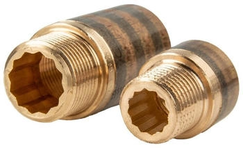 Viega Verl&auml;ngerung 3525 R 1/2&rdquo; x Rp 1/2&rdquo; x 80 mm Rotguss mit Innenvielkant (357238)