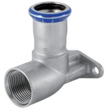 Geberit Mapress Anschlusswinkel abgesetzt 90&deg; Edelstahl 18 mm x Rp 1/2" (33425)