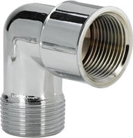 Winkel 1613, 90&deg;, Messing verchromt R/Rp 1/2