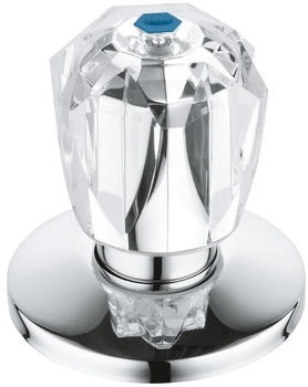 GROHE Oberteil DN20 für UP-Ventile 3/4" Brillant-Griff wärmeisoliert Schubrosette Markierung blau chrom (11544000)