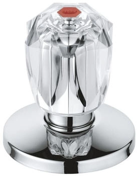 GROHE Oberteil DN15 für UP-Ventile DN15 Brillant-Griff wärmeisoliert Schubrosette Markierung rot chrom (11542000)