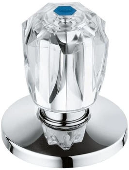 GROHE Oberteil DN 15 für UP-Ventile DN 15 Brillant-Griff wärmeisoliert Schubrosette Markierung blau chrom (11541000)