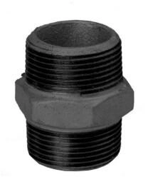 HS Fittings Doppelnippel Temperguss 280 DN 40 1 1/2" AG/AG schwarz (14280040)