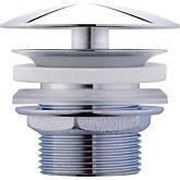Duravit Universal Schaftventil chrom glänzend für Waschtisch ohne ÜL 50 mm Messing Ventilabdeckhaube Ø 72 mm (0050241000)