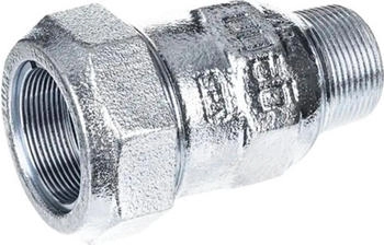 Gebo Verschraubung Temperguss-Verbinder 1'' x 1'' AG verzinkt für Stahlrohre (01.150.00.03)
