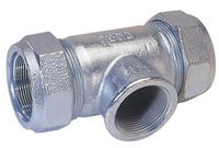 Gebo Original Temperguss-Klemmverbinder 150 Typ T, 1", 33,7mm, Grau, f&uuml;r Stahlrohr