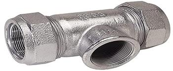 Gebo Ausgleichsverschraubung Temperguss T Serie 150 für Stahlrohr T-Stück Abgang IG 1 1/4" (01.150.04.04)
