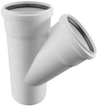 Rehau Raupiano Plus Einfachabzweig DN 110/50 45° weiß (11213041001)