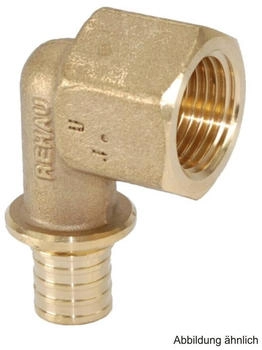 Rehau Rautitan RX+ Übergangswinkel IG Rotguss 20 mm x Rp 1/2" IG für Trinkwasser-/Heizung (14563551001)