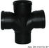 Geberit Silent PP Abzweig DN 110/110/110 mit Innenradius 87,5° 2-fach (390.566.14.1)