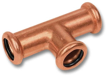 SANHA Press T-Stück 6130 22 x 15 x 22 mm Innenpressende Kupfer (16130221522)