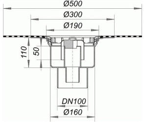 Dallmer Ablaufgehäuse 61 HT DallBit DN 100 (612069)