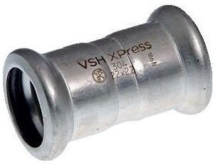 Buderus Logafix Muffe Ø 88,9 mm Innen/Innen für M-Kontur Edelstahl V2A (7738345175