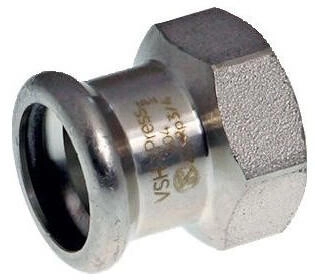 Buderus Logafix Übergangsmuffe Ø 18 mm x Rp 3/4" DN 20 Innen/Innen M-Kontur Edelstahl V2A (7738345179)