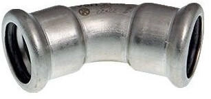 Buderus Logafix Bogen 45° DN 28 Innen/Innen mit LBP-Funktion EPDM und O-Ring für M-Kontur Edelstahl V2A (7738345273)