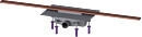 Kessel Linearis Duschrinne 1100 mm 50 mm Wasservorlage copper gebürstet (45203.11)