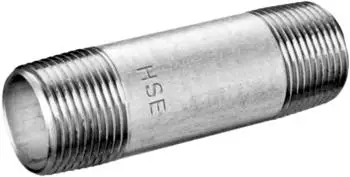 HS Fittings Rohrdoppelnippel 530/23 DN 15 1/2" x 100 verzinkt (43015100)