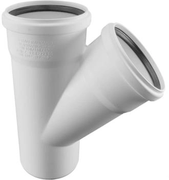 Rehau Raupiano Plus Einfachabzweig DN 110/110 45° weiß (11229841001)