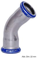 Geberit 30603, Geberit Bogen Mapress 45 Grad, DN 15, 18mm, Edelstahl, 30603 30603