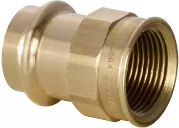 SANHA PuraPress Übergangsmuffe 8270G 15 mm x 1/2" Innenpressende/IG bleifreie Siliziumbronze (182701512)