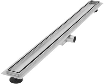 LuxeBath Duschrinne 2in1 Edelstahl 100 cm Silber
