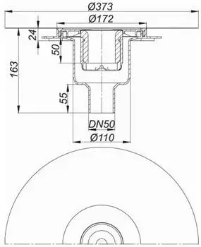 Dallmer Ablaufgehäuse DallDrain senkrecht DN 50/DN 100 (517234)