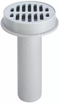 Viega Advantix Balkon-/Terrassenablauf Kunststoff grau, Ablauf senkrecht, UV-beständig (125158)