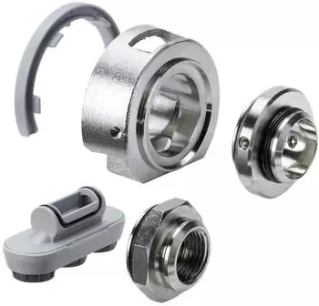 Viega Umr&uuml;stset Modell 6161.99 aus Messing matt-vernickelt (312213)