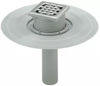 Viega Balkon-/Terrassenablauf Advantix 4944.2 DN 50 mit senkrechtem Ablaufstutzen, Kunststoff grau (557096)