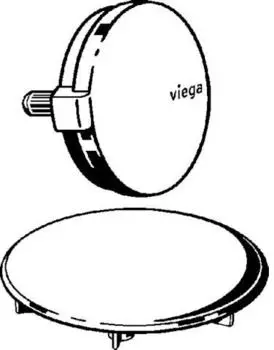 Viega Rotaplex Visign R5 Abdeckung für Ab- und Überlaufgarnituren Chrom (721558)