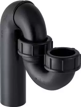 Geberit Rohrbogengeruchsverschluss DN 50/56 Einlauf/Abgang vertikal schwarz (152041161)