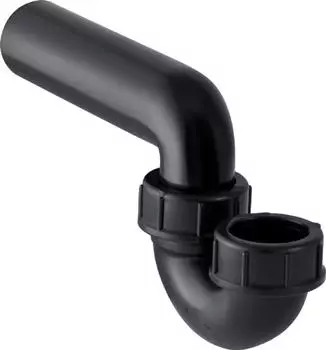 Geberit Siphon DN 50/56, Einlauf vertikal, Abgang horizontal, schwarz (152043161)