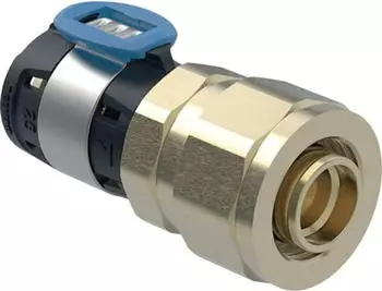 Geberit FlowFit &Uuml;bergang mit Verschraubung auf PEX-Rohre DN 15, &Oslash; 20/20 mm (620731001)