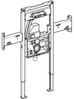Geberit 111094001, Geberit Duofix Waschtisch-Element 111094001 B 125cm, b...