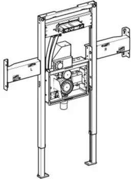 Geberit Duofix Element für ONE Waschtisch und ONE Wandarmatur, teilhoch, mit UP-Drehgeruchsverschluss, mit UP-Clou (111.094.00.1)
