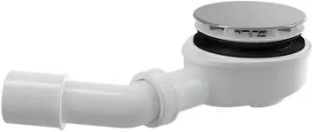 Alcadrain Duschwannen Ablaufgarnitur 90 mm Durchmesser, reduzierte Höhe, Chrom (A491CR)
