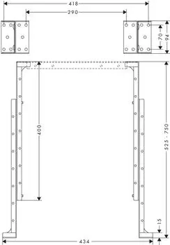 Axor sBox Montagewinkel Set für Montageplatte für Fliesenrandmontage (28011000)