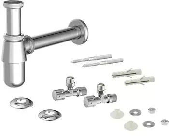 Kirchhoff Flaschensiphon Set Waschbecken 1 1/4 Zoll (98800004)
