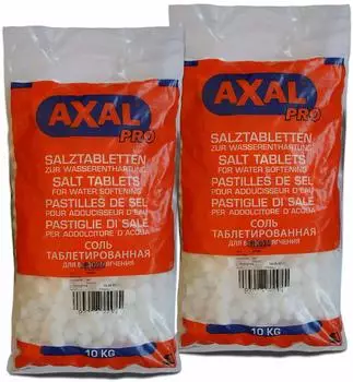 Axal Pro Salztabletten zur Wasserenth&auml;rtung (2 x 10 kg Sack)