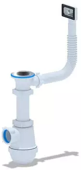 BELVIT Flaschensiphon mit &Uuml;berlauf 1 1/2" 40mm (BV-SP1011)