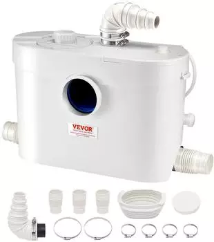 VEVOR Hebeanlage 900W 180L/min 4 Wassereinl&auml;sse 12m F&ouml;rderh&ouml;he (FLO900)