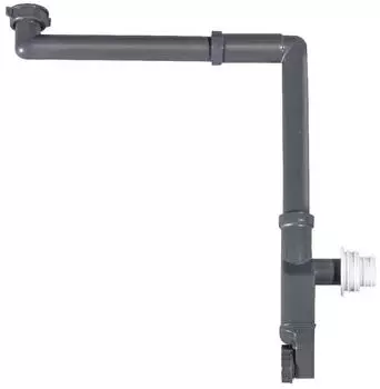 Bernstein Raumsparsiphon 2050 Kunststoff Dunkelgrau 1 1/4" (2050)