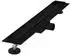 LuxeBath Duschrinne 2in1 Edelstahl befliesbar extra flach 60cm Schwarz (490011276)