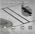 LuxeBath Duschrinne 2in1 Edelstahl befliesbar extra flach 60cm Schwarz (490011276)