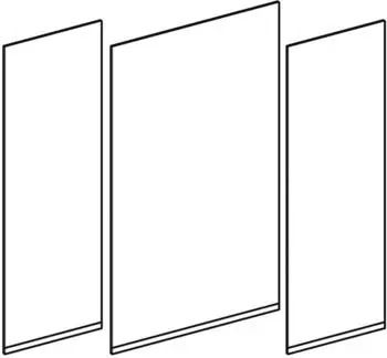 Geberit Option Plus Spiegelschrank T&uuml;ren-Set 120cm, 3-teilig (595201000)