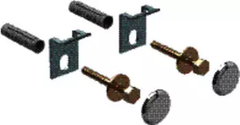 Geberit Kerafix Befestigungsset f&uuml;r Urinal, Kappen verchromt (551070000)