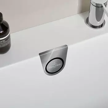 Villeroy & Boch Oberon 2.1 Wasserzulauf integriert in &Uuml;berlauf, Chrom (UPCON0144)