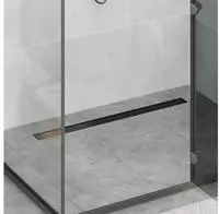 vidaXL 2 in 1 Duschabfluss Schwarz 100 cm Edelstahl 304