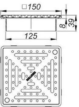 Dallmer DallDrain Select Plus Aufsatz rutschhemmend 150x150mm (517449)